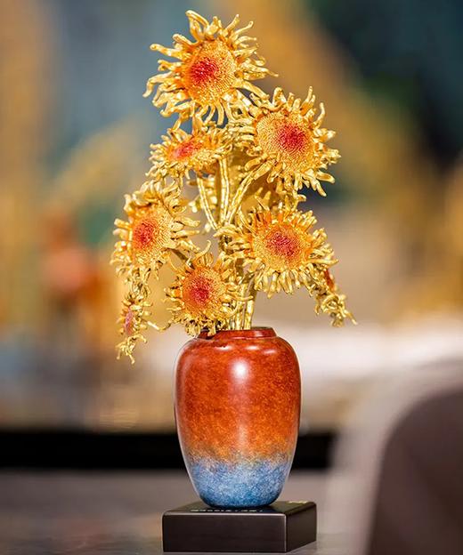 国博×朱炳仁铜向日葵系列 ，铜雕非遗艺术大师艺术衍生，每一朵都蕴含着向阳希望（胸针预售15天发货） 商品图8