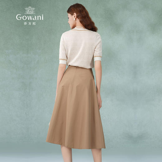 乔万尼针织衫女新款短袖法式撞色高级感EM2M855 商品图4