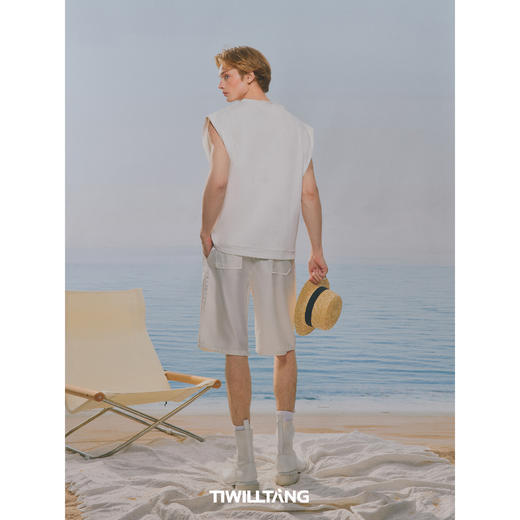 启世录TIWILLTANG“纨涵暹堑”镂空叠片结构背心夏季宽松无袖马甲 商品图2