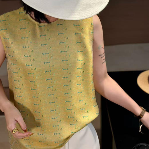 【现货】良木礼夏季真丝提花背心（325639） 商品图2