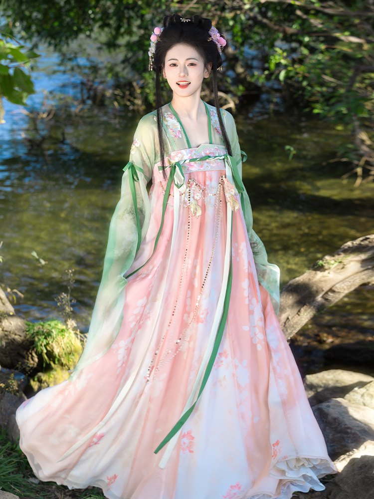 【重回汉唐春雨落花】正品原创改良广袖襦齐胸衫裙襦裙唐制仙气汉服女