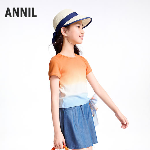【实体店同款】女童短袖针织衫夏季新款安奈儿童装AG521673 商品图2