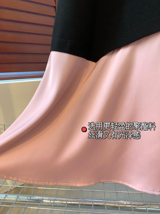 温柔如水轻盈丝滑空气感棉拼接醋酸裙摆鱼尾连衣裙 商品图10