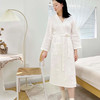 素道素道有机纯棉浴衣 100%棉男士女士纱布浴袍 长袖系绳可穿睡袍 商品缩略图3