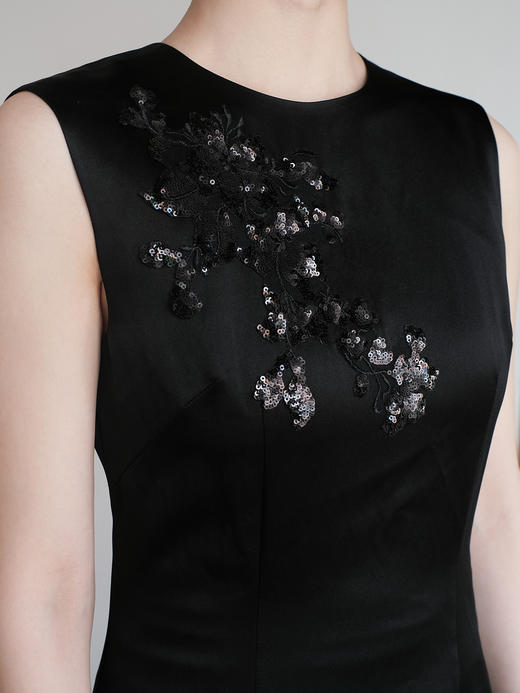 盛唐牡丹| 法式串珠重缎香云纱长裙 商品图2