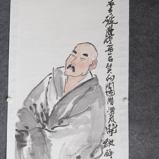 陈侗《和尚》国画原作180CM*48.5CM 手绘宣纸作品【GH0515】 商品图2