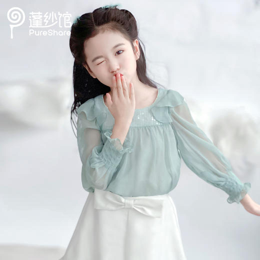 【非质量问题不退换】pureshare蓬纱馆 春荷上衣  栀夏花边裤 商品图2