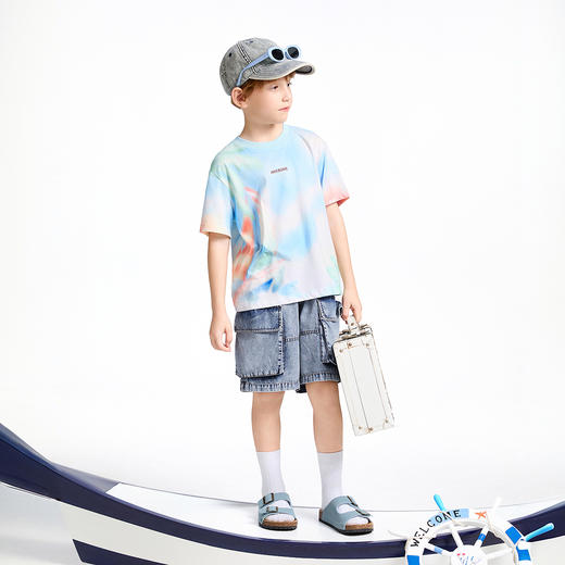 【实体店同款】男童圆领短袖针织衫夏季新款安奈儿童装AB521647 商品图5