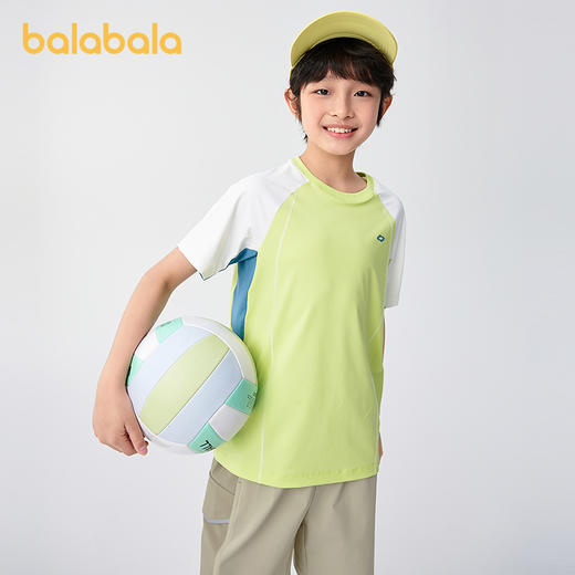【商场同款】巴拉巴拉儿童短袖t恤2025款夏男童上衣速干凉感防晒 商品图0