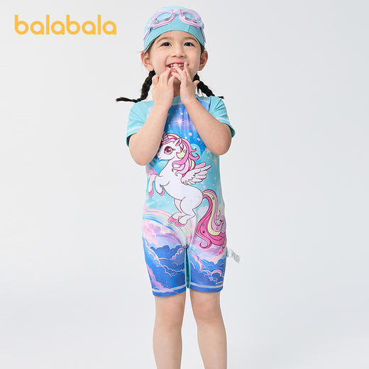 【商场同款】巴拉巴拉女童泳衣连体儿童泳装小童防晒耐氯甜美高弹 商品图2