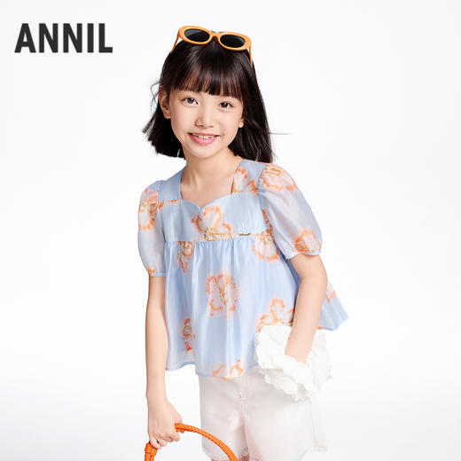【实体店同款】女童短袖上衣夏季新款安奈儿童装AG521676 商品图0