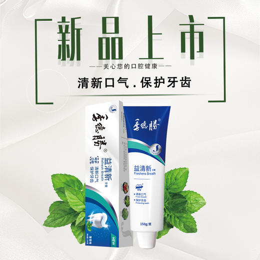 季德胜益清新牙膏，季德胜原液+薄荷，不靠香精味，真正长效清新！ 商品图0