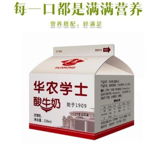 华农 学士酸牛奶发酵乳 236ml/盒 商品图4
