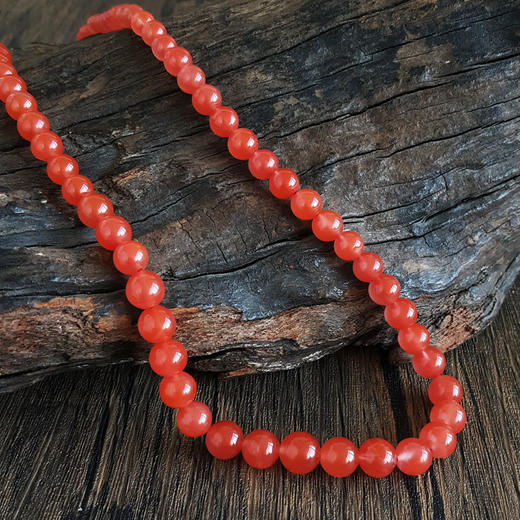 天然细腻约5.1-10.5MM樱桃红南红玛瑙项链女士现售价：1680！（特价）230425XY06 商品图6