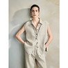 棉仓362604024-初棉空气亚麻率性慵懒无袖衬衫 商品缩略图0