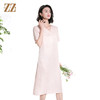 佐尔美夏季新款新中式气质印花桑蚕丝短袖连衣裙女M42LS58 商品缩略图3
