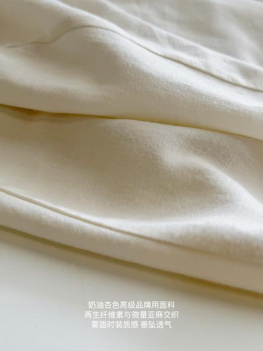 随身携带我的风景 | Jane Eyre简爱 高级洋装面料 显瘦收腰剪裁蝴蝶结装饰连衣裙 奶油杏 商品图6