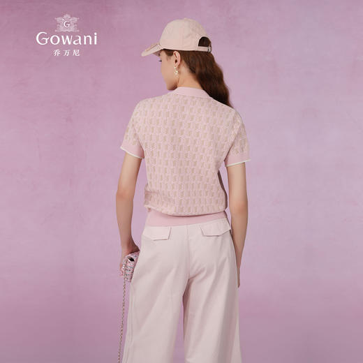 乔万尼针织衫女夏短袖新品运动风EM2M865 商品图4