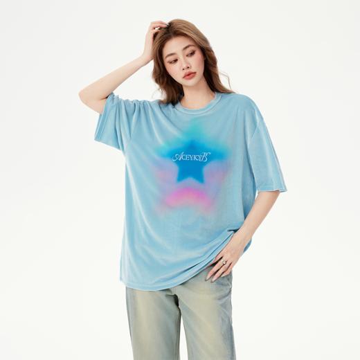 YKYB黄子韬短袖T恤情侣T丝绒细腻柔软垂坠轻盈透气吸湿速干质感上衣Y52NDT029 商品图2