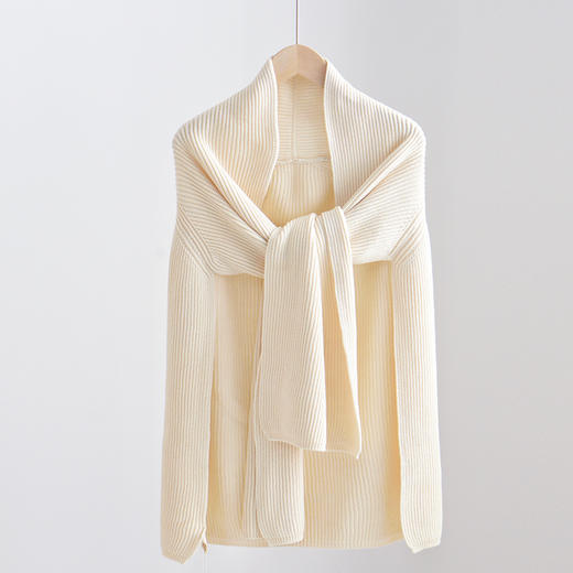 素道有机彩棉 100%棉针织长款披肩 180*70cm均码纯棉防寒保暖毯 商品图0