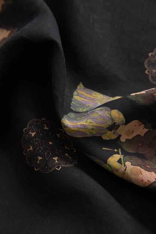 米马成衣 香云纱桑蚕丝中式旗袍 真丝连衣裙 商品图4