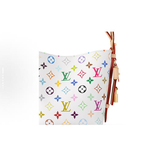 顶级免税版 VIP专柜体验 收到即官网同样 LV白三彩 村上隆联名款ALL IN BB水桶包 第一眼就直接沦陷太美了！ 容量很大 保温杯折叠雨伞可以装下 里面还配了个零钱包 可以挂在包包也可以单独使用 商品图3