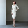 IWY/春夏新款七分袖西装套裙女气质通勤白色美容院接待正装CS2243 商品缩略图1