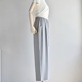 【醋酸凉皮裤】2025年春夏新款仿醋酸凉感防晒裤薄款显瘦直筒阔腿裤