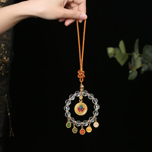 【新品】灵机生活馆扎基拉姆五路财神玻璃车挂 商品图2