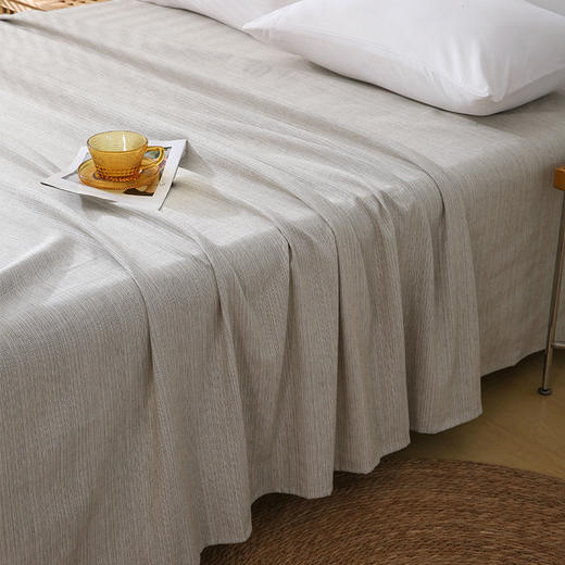 素道有机绿棉 21支水洗纯棉纱布床单 灰色结实耐用床套 A类床品 商品图3