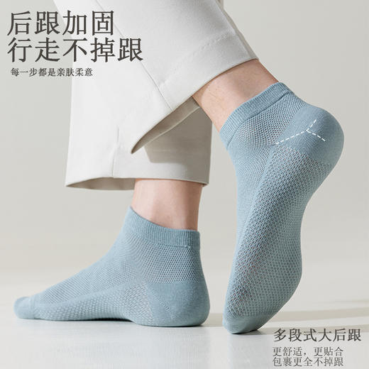 【YW】无忧购25元5双，39元10双夏季薄款网眼透气防臭吸汗短筒男士袜子船袜8008(现货48小时发货 商品图1