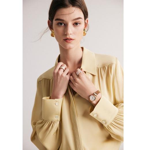 重磅真丝衬衫女2025春夏新款纯色长袖19姆米弹力双乔桑蚕丝上衣 商品图2