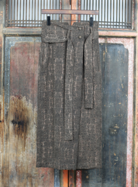 盛唐牡丹| 锦油绸香云纱系带女裤