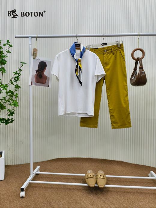 【第2件半价！尾货清仓不退换】波顿女士弹力休闲七分裤LF550216 商品图2