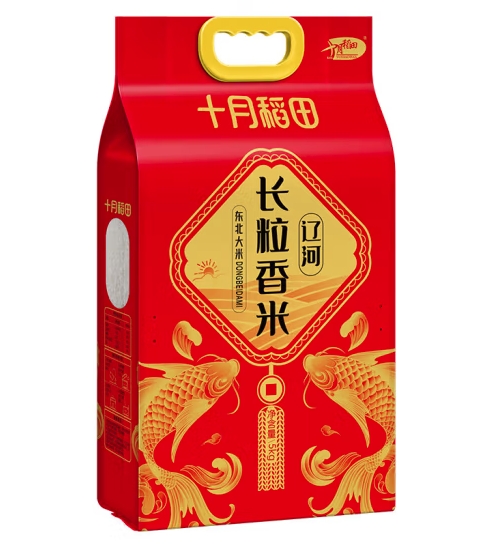 十月稻田 东北大米 辽河长粒香5kg