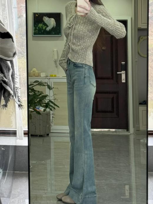 <曾小咸推荐> 【腿精秘器】2色直筒微喇牛仔裤  商品图11