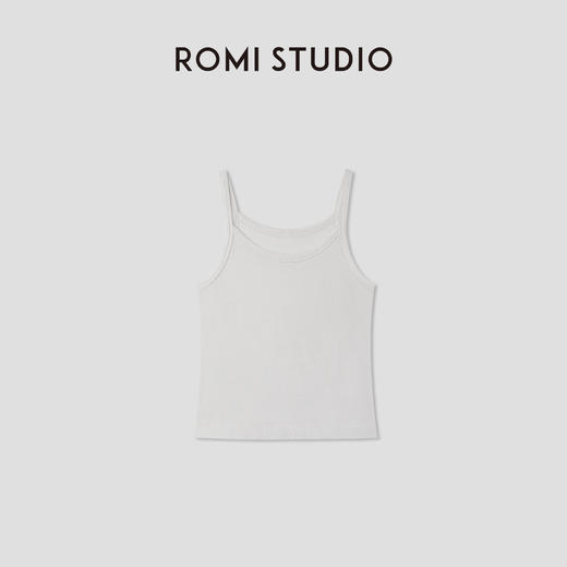 ROMI STUDIO“Clean fit”轻柔肤感纯棉针织吊带背心 RW25SS40105 商品图0