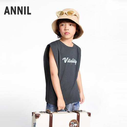 【实体店同款】男童圆领背心夏季新款安奈儿童装AB522648 商品图2