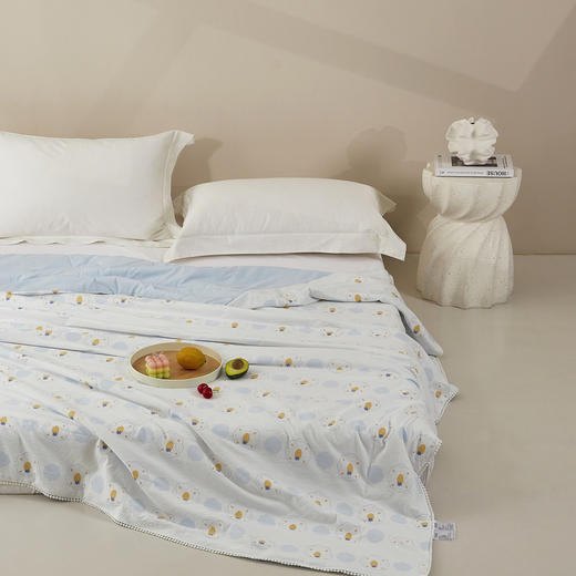 利路米特惠款清凉水洗夏被天空蓝 商品图2