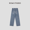 ROMI STUDIO“康龙牛仔”经典款纯棉水洗蓝色直筒牛仔裤 RWBAX81656 商品缩略图1