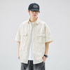 工装短袖衬衫男痞帅ins潮牌日系宽松设计感美式衬衣    AY-D1105 商品缩略图1