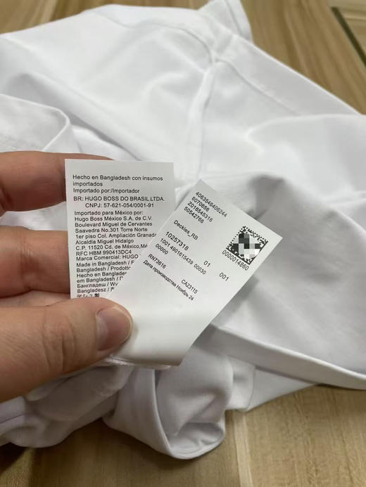 外贸原单 BOSS 25新款男士印花时尚休闲圆领短袖T恤 S-XXL  
黑色，米白色 商品图5