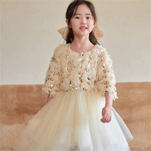 TUTU.KK裙女童连衣裙夏装新款儿童公主裙宝宝超仙流苏亮片连衣裙子xs-xl 商品图0