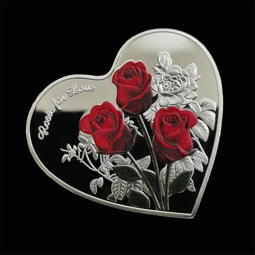 心形玫瑰纪念章 商品图3