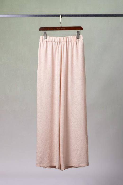 荷言HEYEN 粉吟 卷草纹桑蚕丝非遗花罗新中式长裤 商品图4