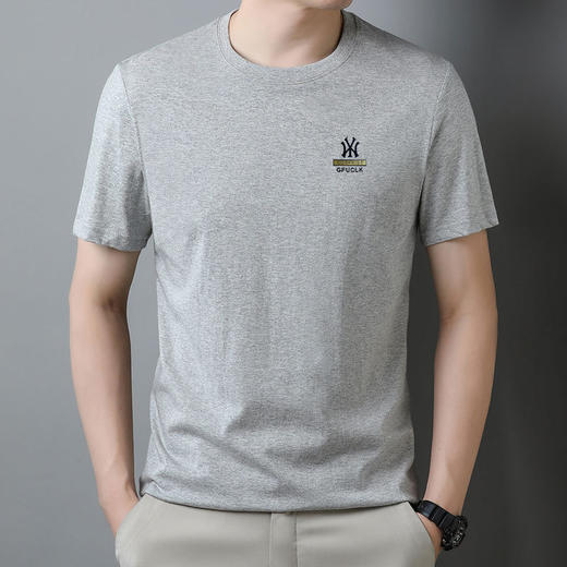【180克纯棉男士T恤 】夏季简约休闲圆领休闲青年纯棉短袖t恤男 商品图3