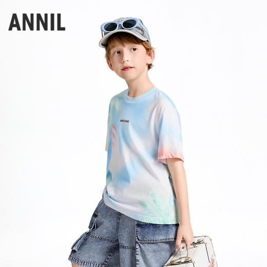 【实体店同款】男童圆领短袖针织衫夏季新款安奈儿童装AB521647 商品图1