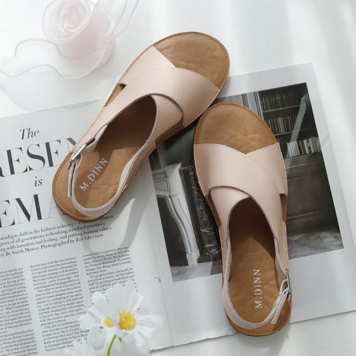 觅槿M.DINN马卡龙色系凉鞋 | 牛皮➕牛筋底➕交叉绑带设计，穿一整个夏天 商品图3