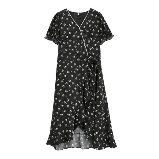 IEF/爱依服2025夏季 碎花度假通勤流行小众设计感显瘦连衣中裙DZ0053-X- 商品图5