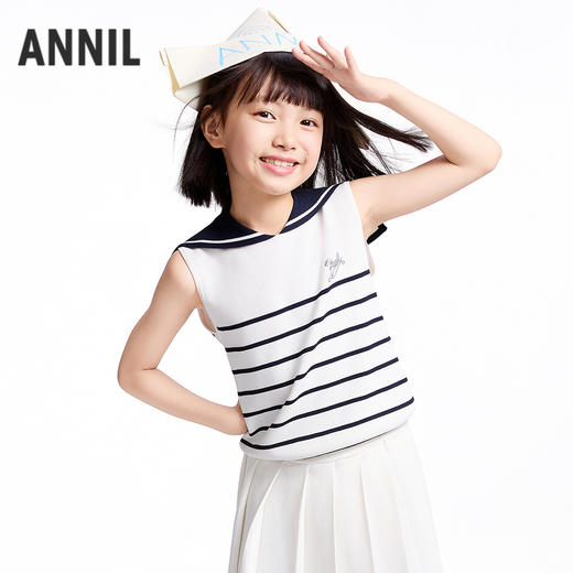 【实体店同款】女童无袖针织衫夏季新款安奈儿童装AG522708 商品图0